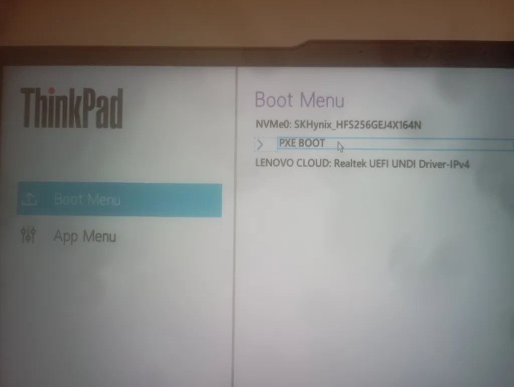 Menu boot F12