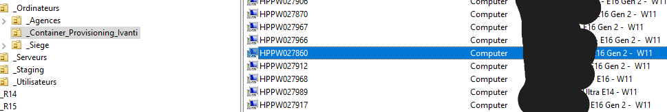 Container provisionning