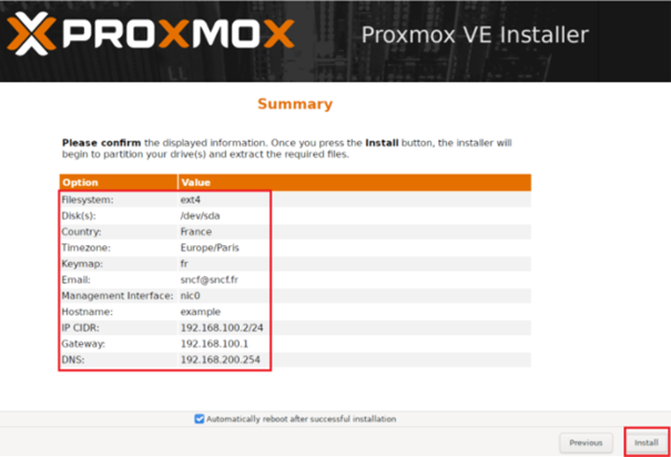 Installation en cours
