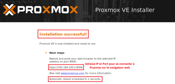 Installation terminée