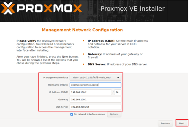 Configuration réseau