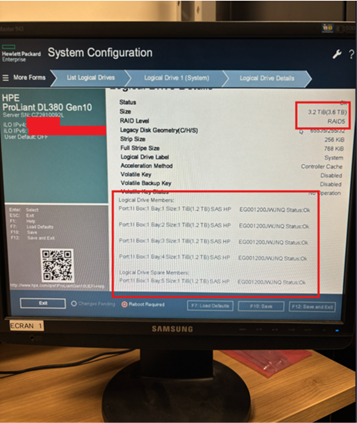 Configuration RAID du serveur