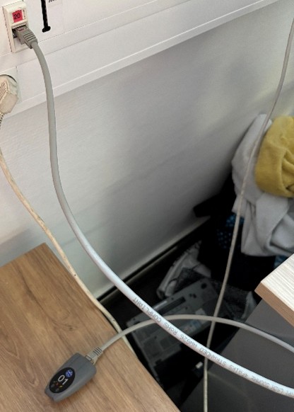 Sonde branchée à la prise réseau