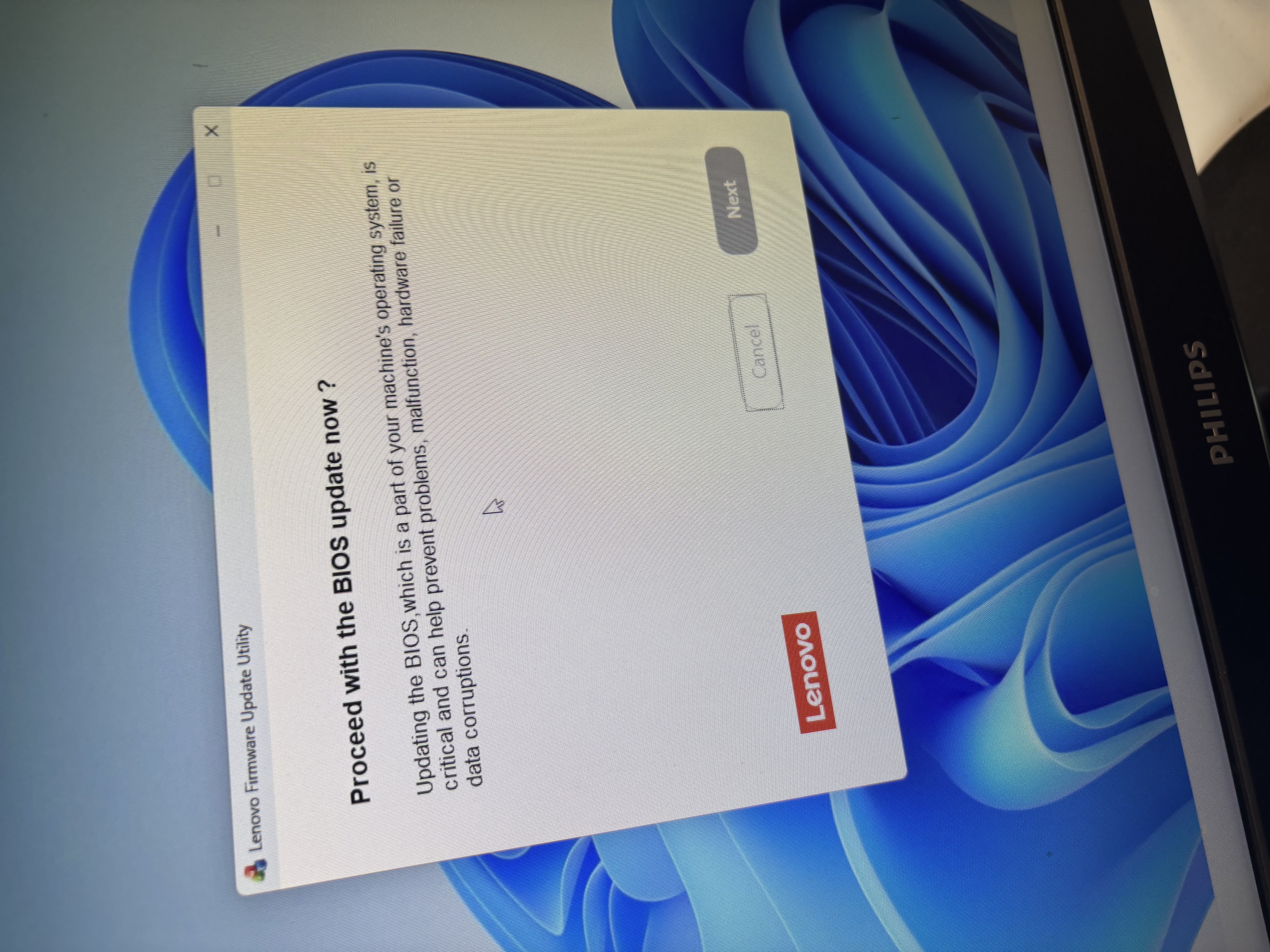 Exécutable de mise à jour BIOS Lenovo